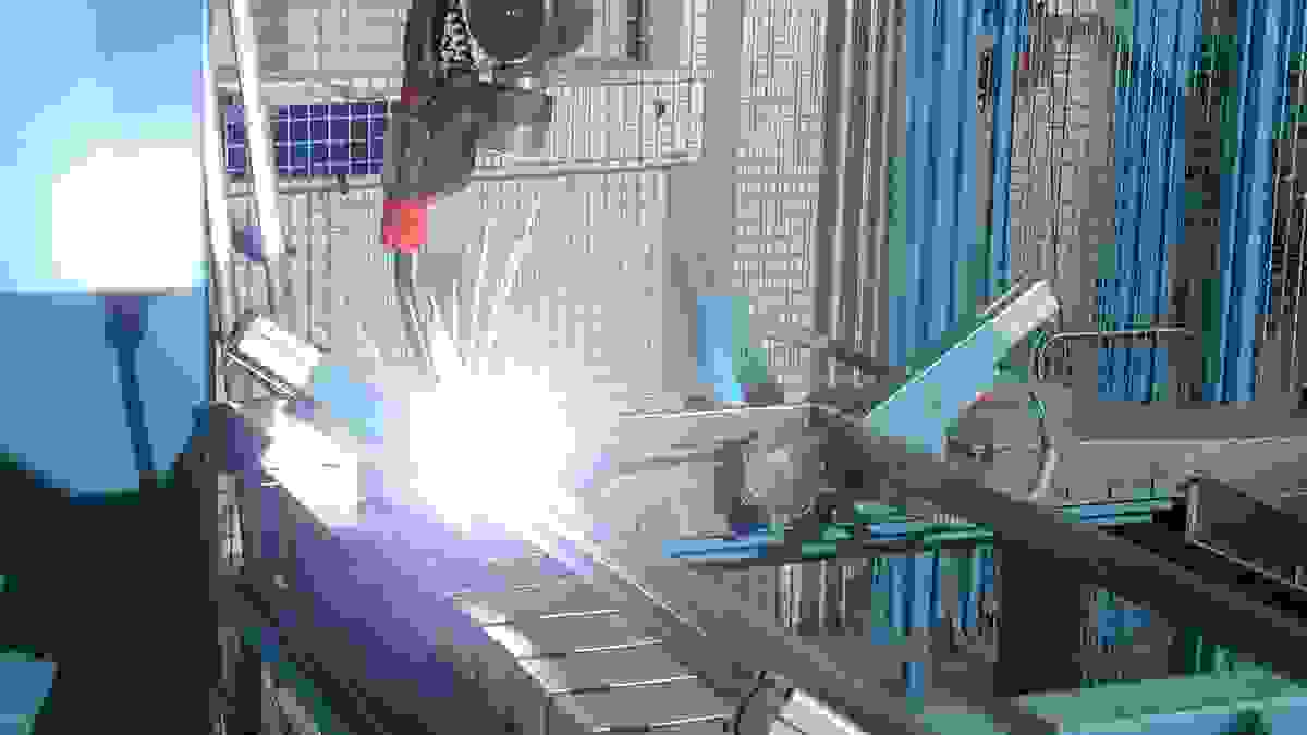 Schweißroboter im Detail